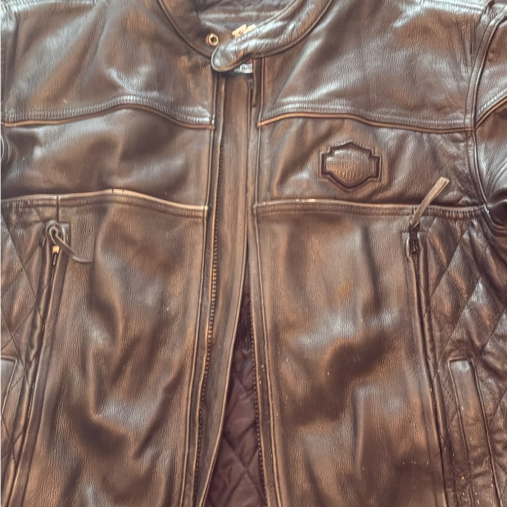 Harley-Davidson Black Leather Biker Jacket